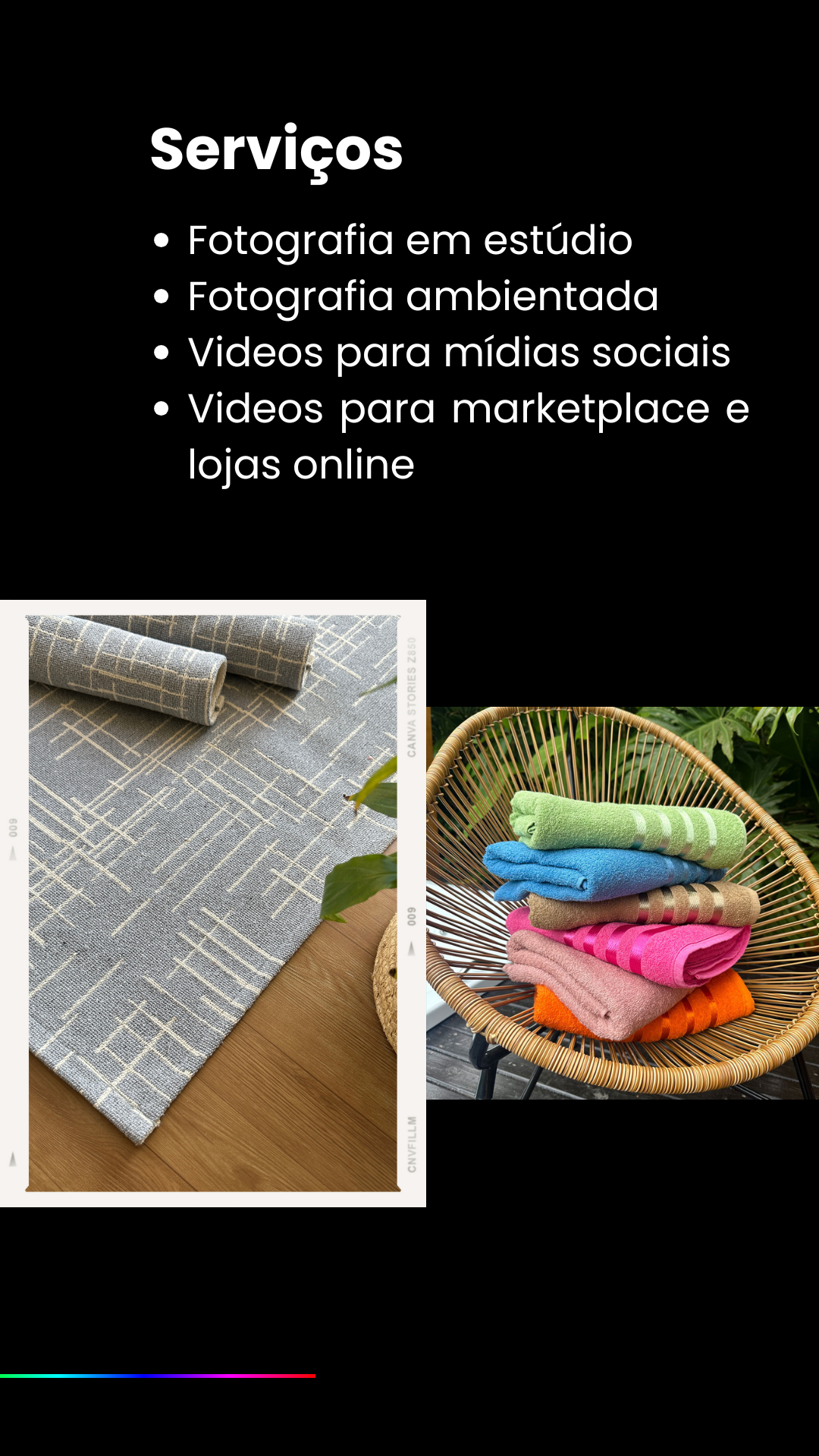 Cópia de Apresentação Portfólio para Fotógrafo Moderno Preta e Branco (Story)